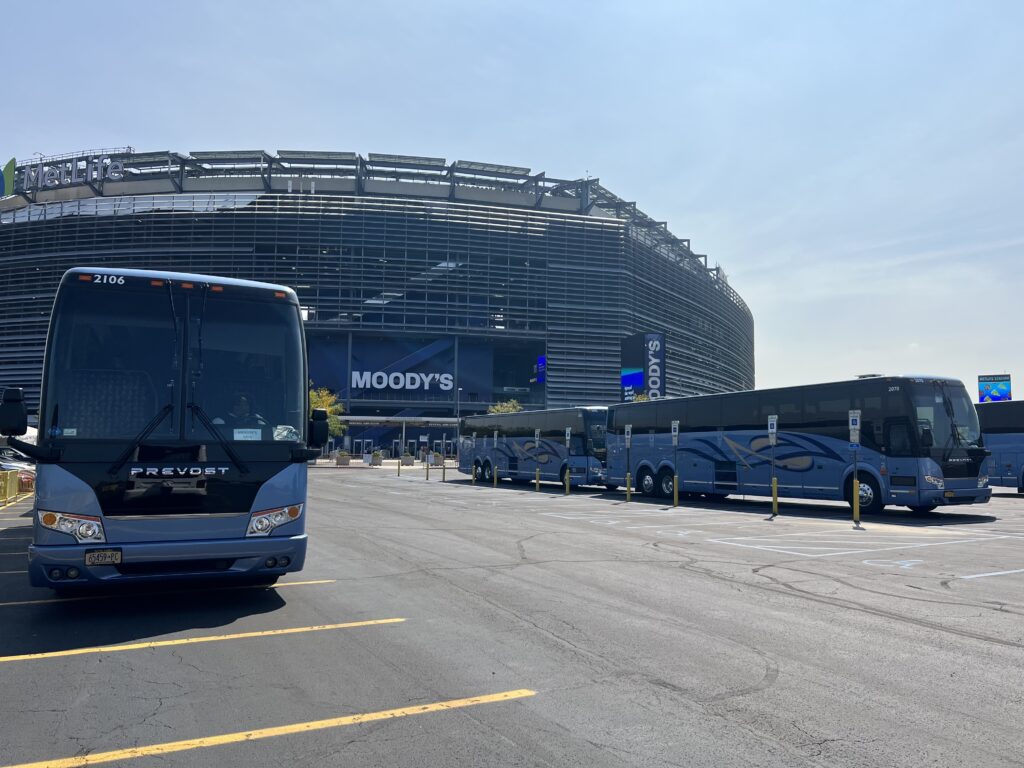 Best Trails & Travel charter bus at MetLife Stadium