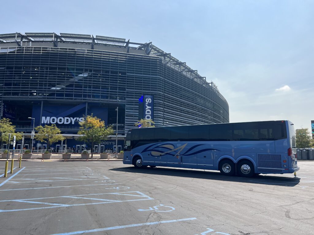 Best Trails & Travel charter bus at MetLife Stadium